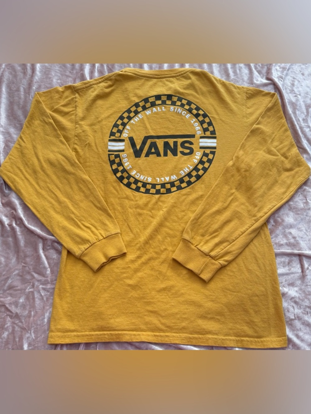 Vans Mustard Yellow Long Sleeve Logo Tee